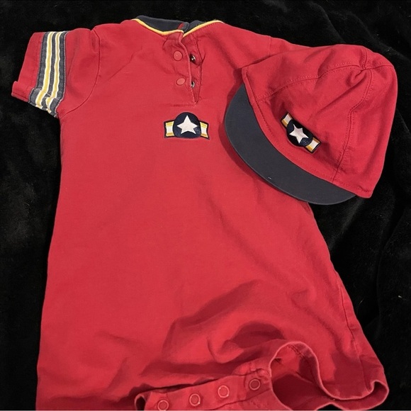 Okie Dokie Vintage~Y2K Set Of Two Bodysuit With Matching Hat Size 18Month - Picture 14 of 16